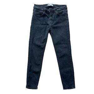 Flying Monkey Black Raven Mid Rise Ankle Skinny Jeans Y2849 28